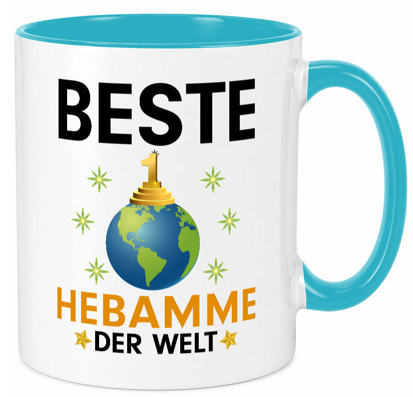 Welt Beste Hebamme | Geburtshilfe Geschenk Humor Geschenkidee lustiger Spruch Tasse