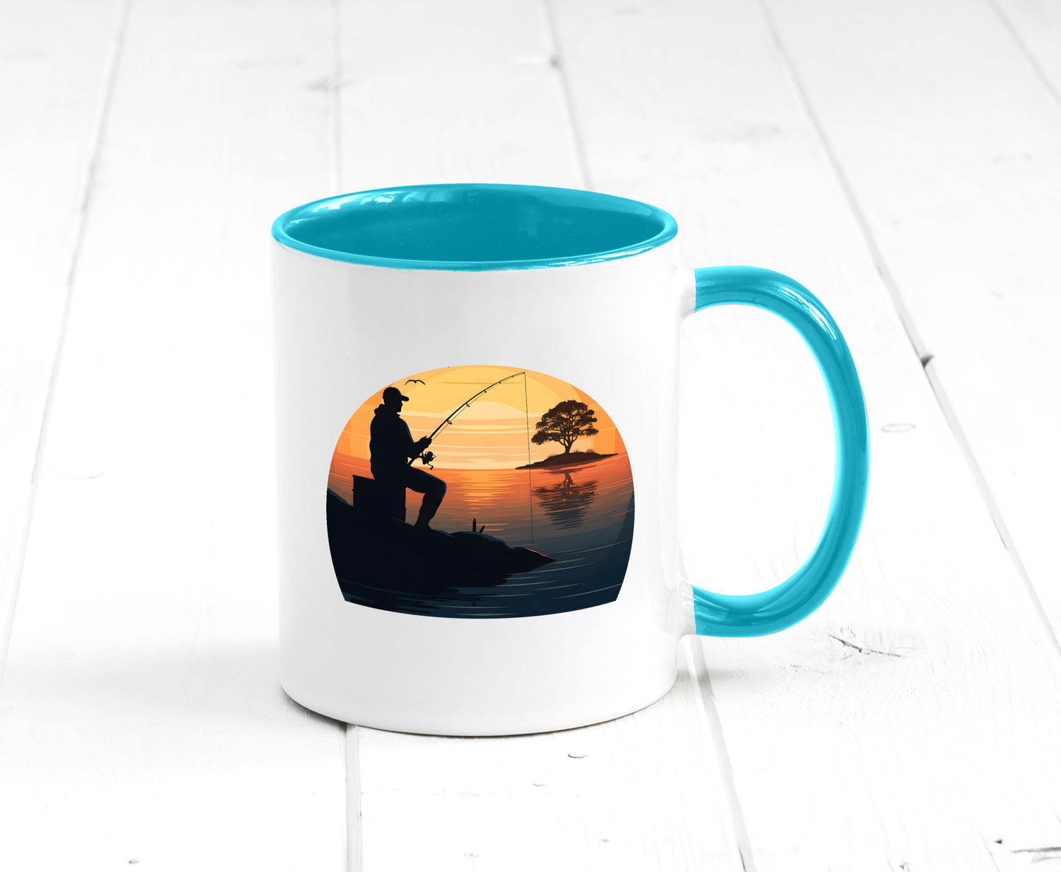 Angler | Sonnenuntergang Fischer Fische Angeln v2 Geschenk Humor Geschenkidee