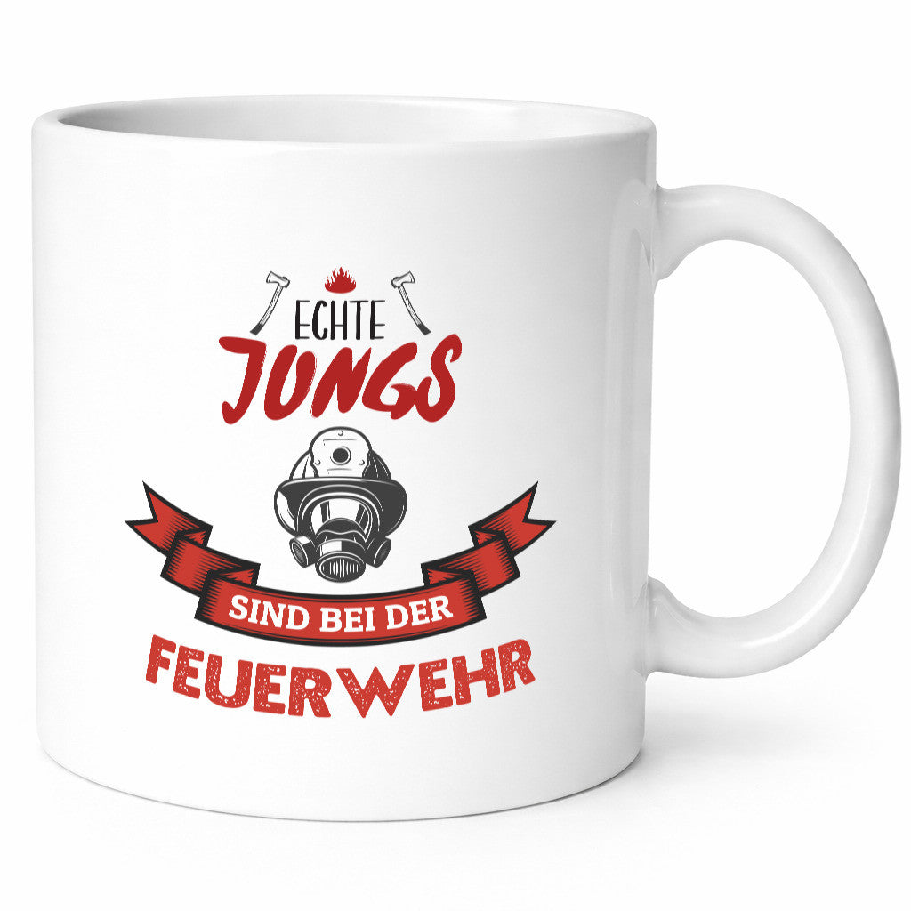 Echte Jungs sind bei der Feuerwehr | Feuerwehrmann lustiger Spruch Geschenk