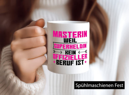 Superheldin Masterin | Student Uni Master Studium Geschenkidee Humor Tasse