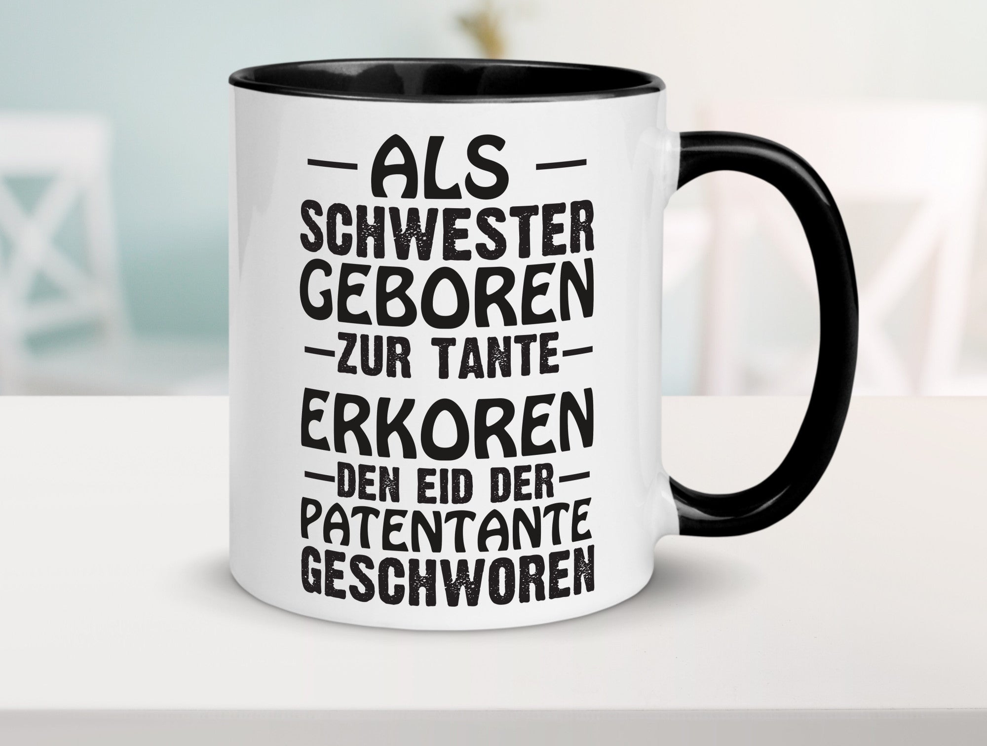 Eid der Patentante | Tante Tasse Schwester Humor lustig Geschenkidee Geschenk
