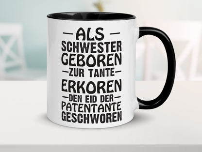Eid der Patentante | Tante Tasse Schwester Humor lustig Geschenkidee Geschenk