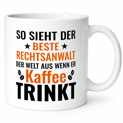 Kaffee trinkt: Rechtsanwalt | Anwalt Jurist Geschenk Humor Geschenkidee