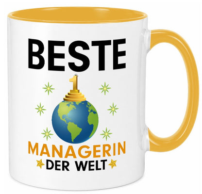 Welt Beste Managerin | Management lustiger Spruch Geschenk Humor Geschenkidee Tasse