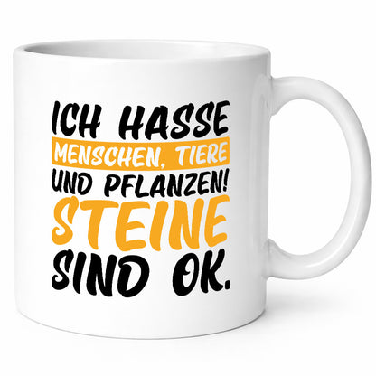 Ich hasse Menschen | Steine Sarkasmus witziger Spruch Geschenk Humor