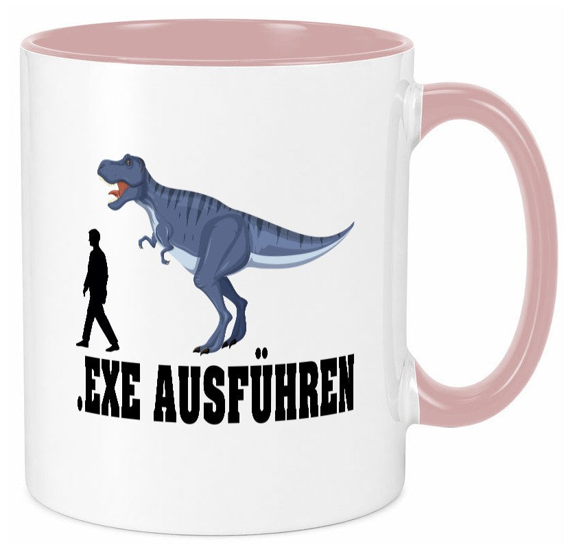 Exe Ausführen | Dinosaurier lustiger Spruch Geschenk Humor Geschenkidee Tasse