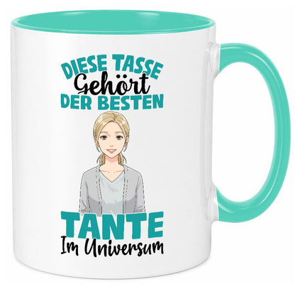 Im Universum: Tante | Nichte Schwester Familie lustig Geschenkidee Geschenk Tasse