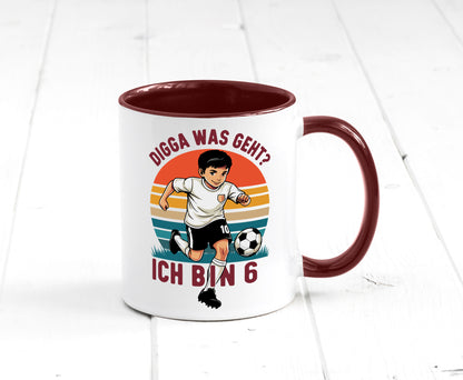 6 Geburtstag | Jahre Digga was geht ab Fußball lustiger Spruch Geschenk