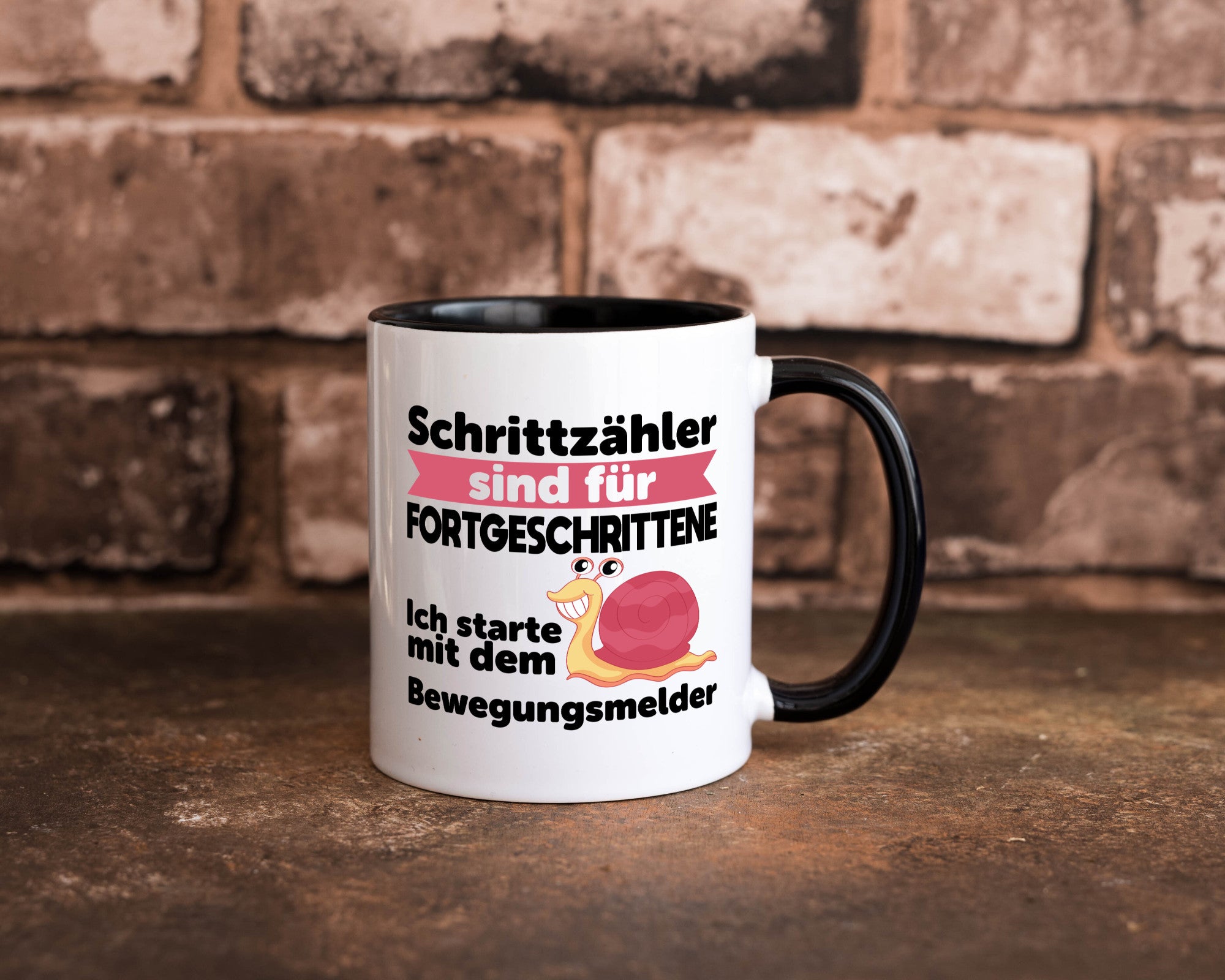 Schrittzähler Fortgeschrittene, Bewegungsmelder | Schnecke Geschenk Humor