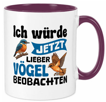 Vögel beobachten | Vogel lustig Humor Geschenkidee Geschenk Tasse