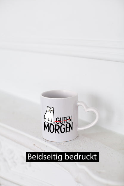 Guten Morgen Katze Geschenkidee Tierliebhaber Humor Tasse