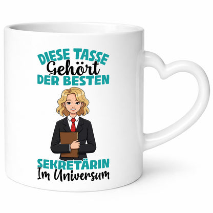 Im Universum: Sekretärin | Büro lustiger Spruch Geschenk Arbeit Kollegen Tasse