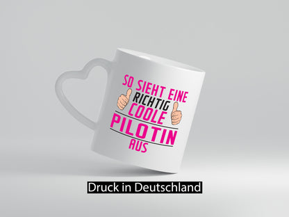 Richtig Coole Pilotin | Definition Piloten Geschenkidee Humor Tasse