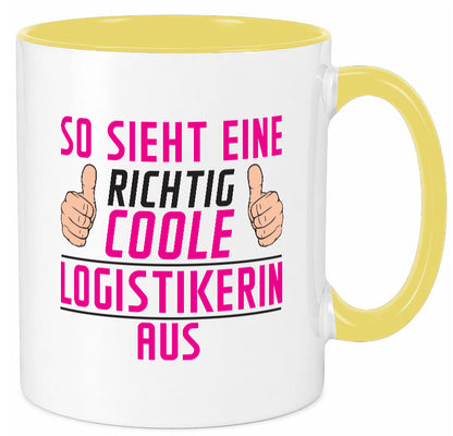 Richtig Coole Logistikerin | Logistik Geschenkidee Humor Tasse