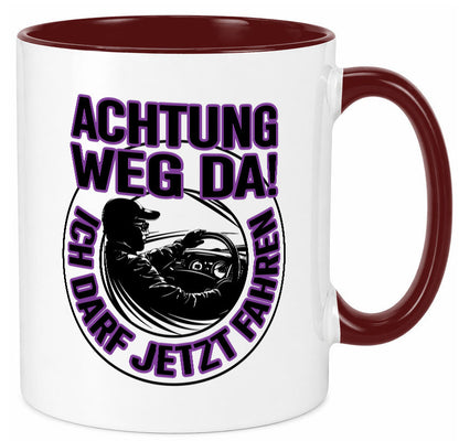 Achtung weg da ich darf jetzt Fahren | Führerschein lustig Humor Geschenkidee