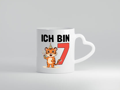 7. Geburtstag | 7 Jahre Tiger Geschenk Geschenkidee lustiger Spruch Tasse