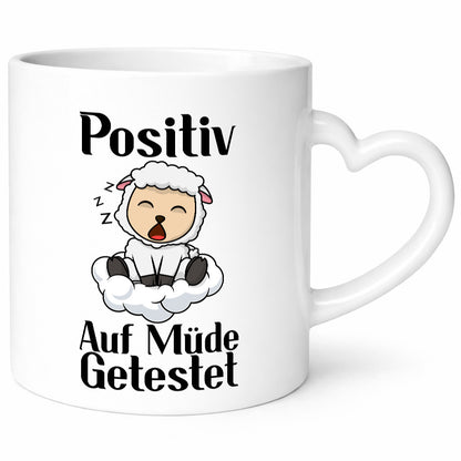 Positiv auf müde getestet | Schlaf Schaf Schlafen Geschenkidee Humor Tasse