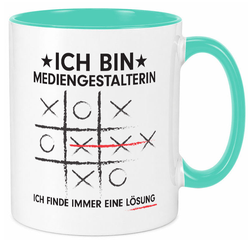 Löse Probleme: Mediengestalterin | Medien Geschenkidee Humor Tasse