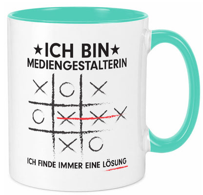 Löse Probleme: Mediengestalterin | Medien Geschenkidee Humor Tasse