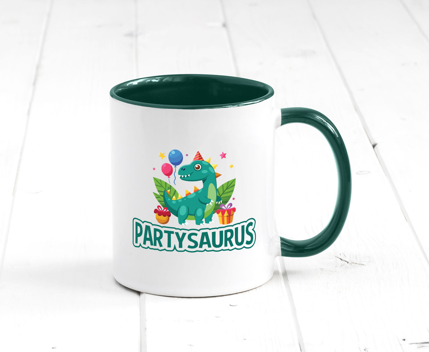 Partysaurus | Geburtstag Dinosaurier Luftballon Geschenkidee Humor Tasse