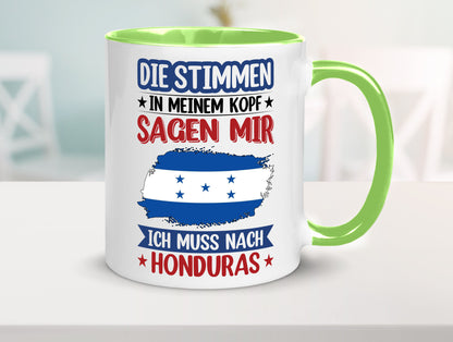 Honduras | Urlaub Stimmen in meinem Kopf Traumland Geschenkidee Humor Tasse