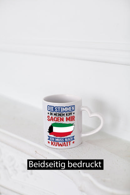 Kuwait | Urlaub Stimmen in meinem Kopf Traumland Geschenkidee Humor Tasse