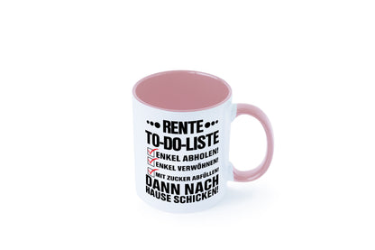Rente To-Do-Liste | Rentner Tasse Enkel verwöhnen Geschenk Ruhestand Jubiläum