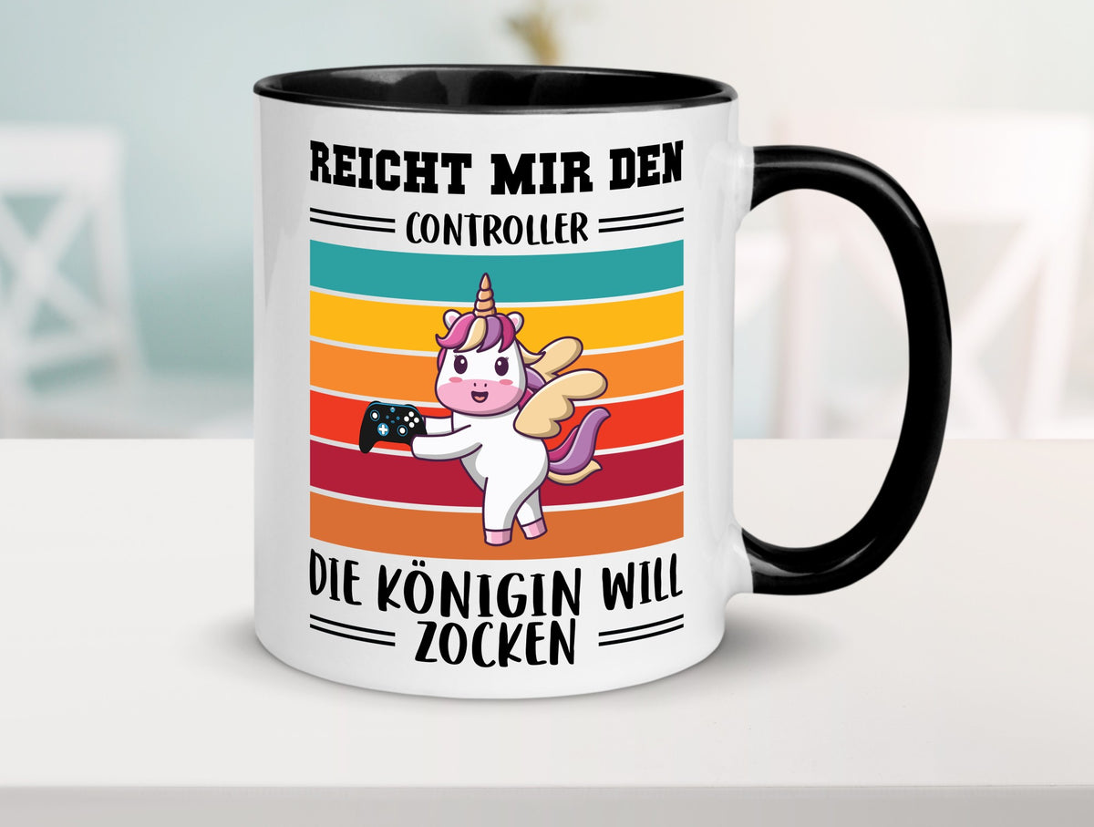 Die königin will Zocken | Gamerin Zockering Gaming lustiger Spruch Geschenk Tasse