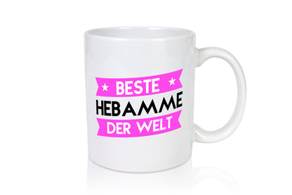 Beste Hebamme | Geburtshilfe lustiger Spruch Geschenk Humor Geschenkidee Tasse