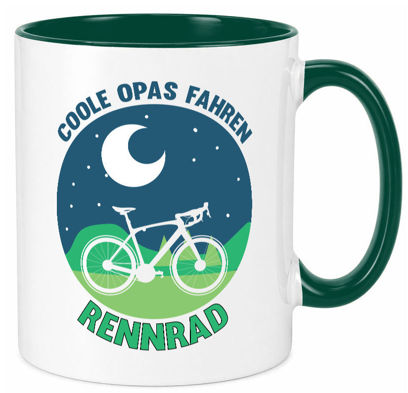 Coole Opas fahren Rennrad | Mond Landschaft Geschenk Familie Geschenkidee