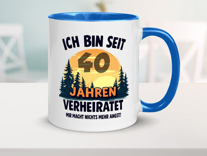 Ich bin Verheiratet | 40. Hochzeitstag Ehepaar v2 Humor Geschenkidee Tasse