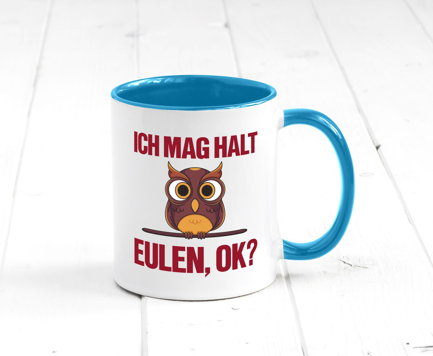Ich mag Eulen | Spruch süße Eule Motiv lustiger Geschenk Humor Geschenkidee