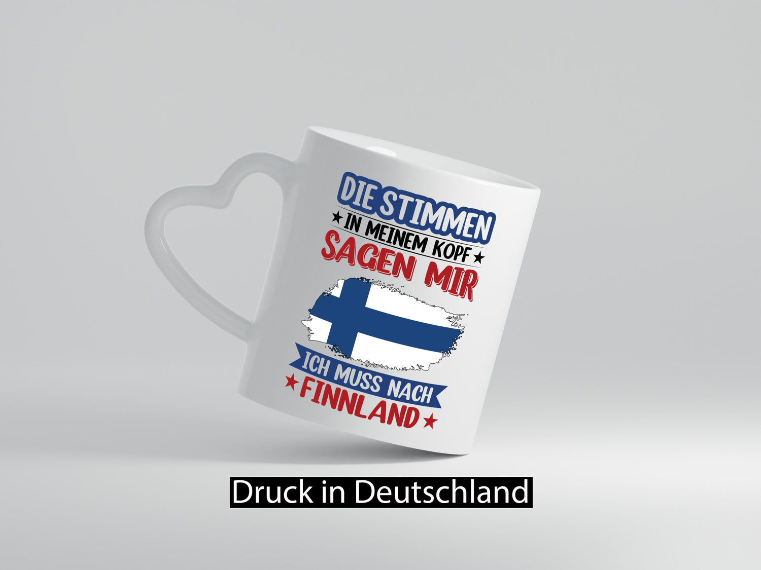 Finnland | Urlaub Stimmen in meinem Kopf Traumland Humor Geschenkidee Tasse