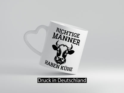 Richtige Männer haben Kühe | Bauernhof Rindvieh Humor Geschenkidee Tasse