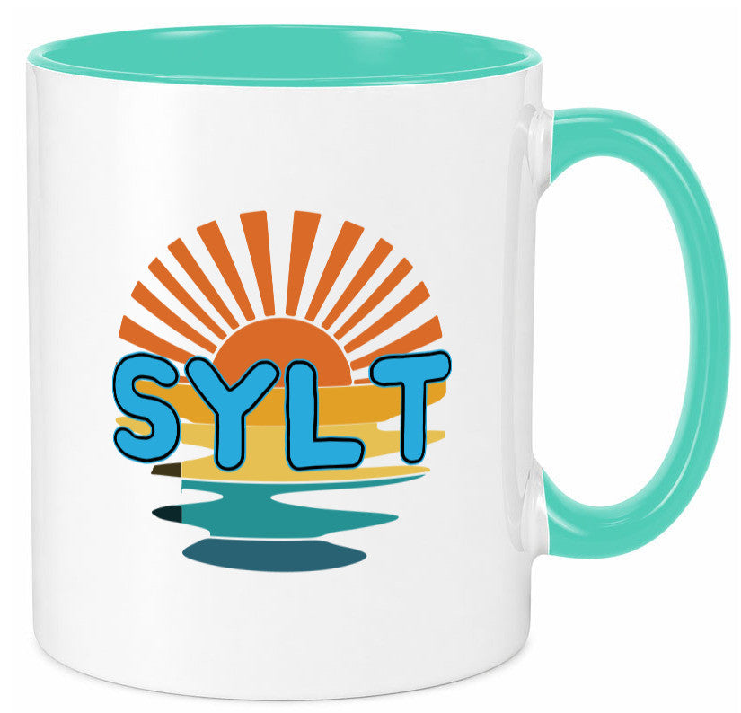 Sylt Tasse | Sonnenuntergang Sylter Möwen Motiv Geschenkidee Humor