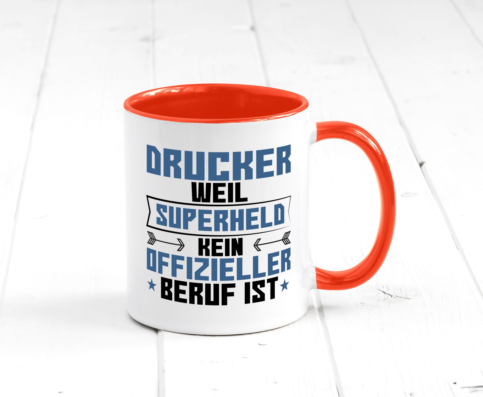 Superheld Drucker | Druckerei Print Medien Humor Geschenkidee Tasse