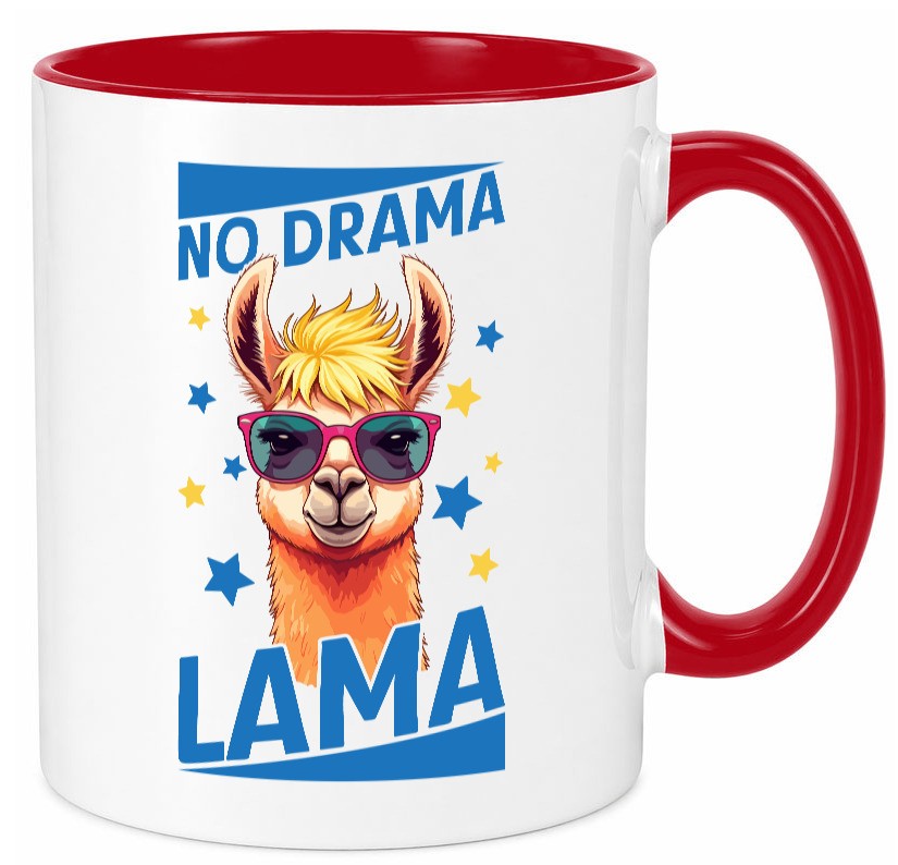 No Drama Lama | Alpaka mit Sonnenbrille Geschenk Humor Geschenkidee lustiger Tasse