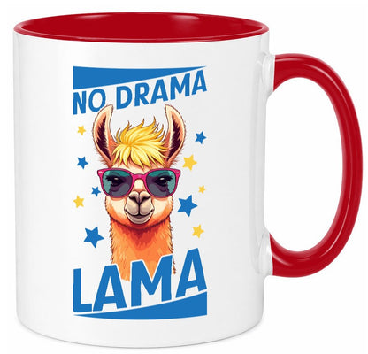 No Drama Lama | Alpaka mit Sonnenbrille Geschenk Humor Geschenkidee lustiger Tasse