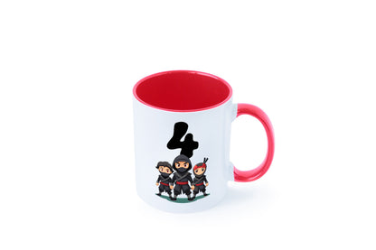 4. Geburtstag | 4 Jahre Ninja lustig Geschenkidee Geschenk Tasse