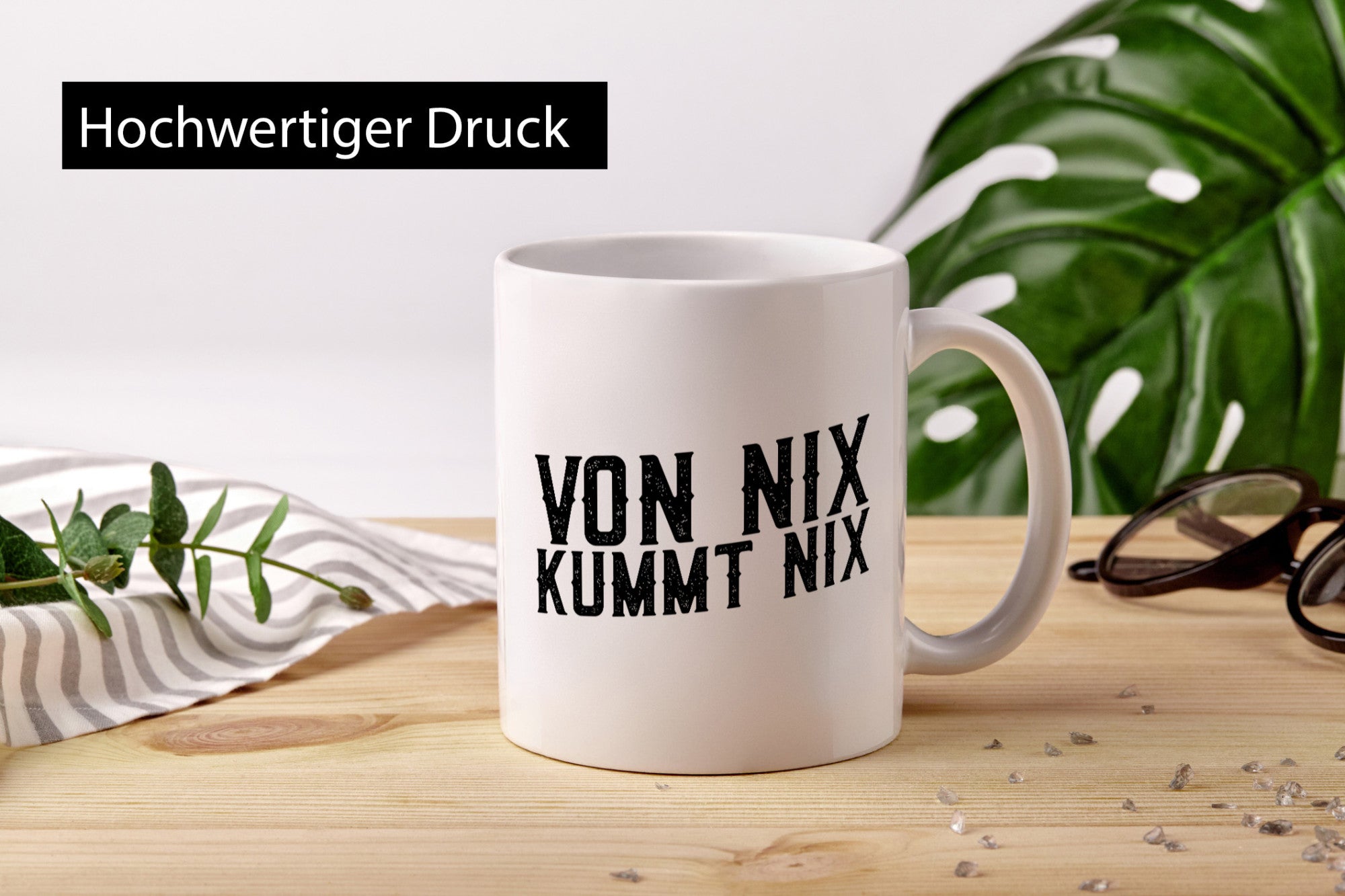 Von nix kommt | Faule Menschen Lazy Humor Geschenkidee Tasse