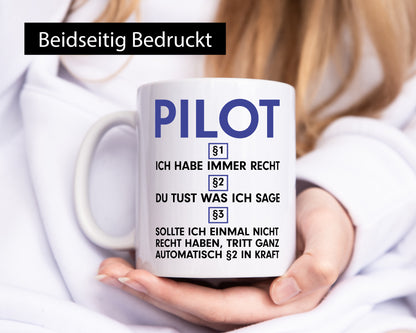 Ich habe immer Recht Pilot | Flugzeug Piloten v2 Geschenk Humor Geschenkidee