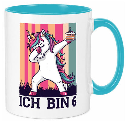 6 Geburtstag | Einhorn Damping Mädchen lustiger Spruch Geschenk Geschenkidee Tasse