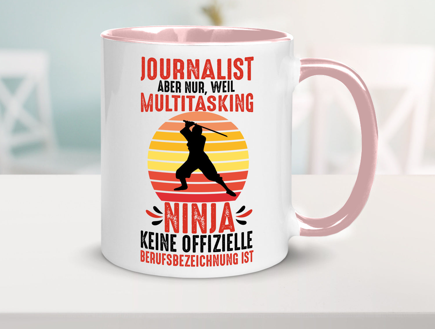 Journalist weil Multitasking Ninja kein Beruf ist Geschenk Arbeit Kollegen Büro