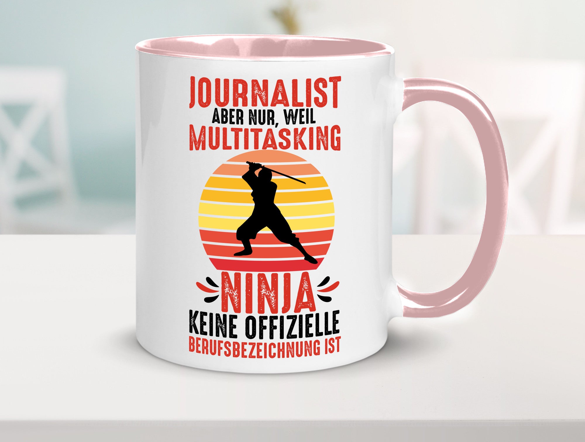 Journalist weil Multitasking Ninja kein Beruf ist Geschenk Arbeit Kollegen Büro