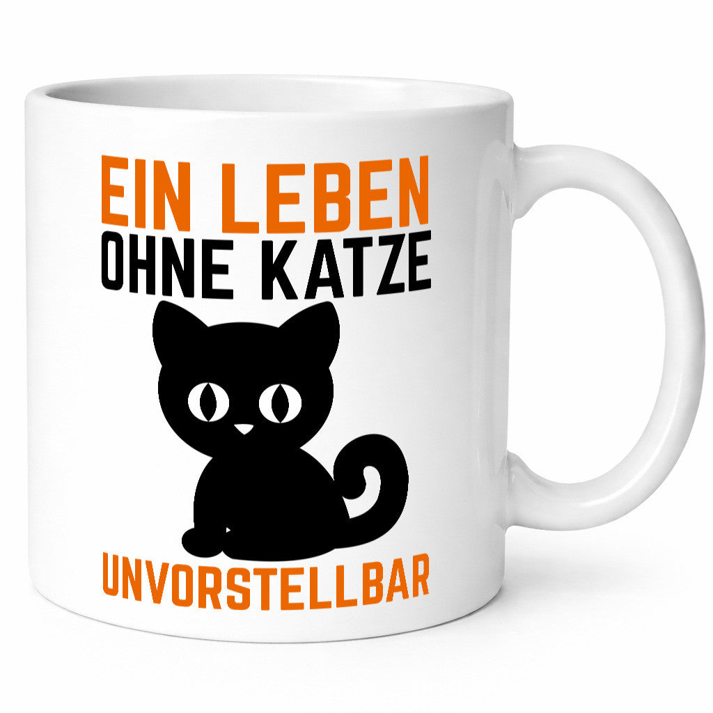 Ein Leben ohne Katze unvorstellbar | Tierliebe Comic Geschenkidee Tierliebhaber