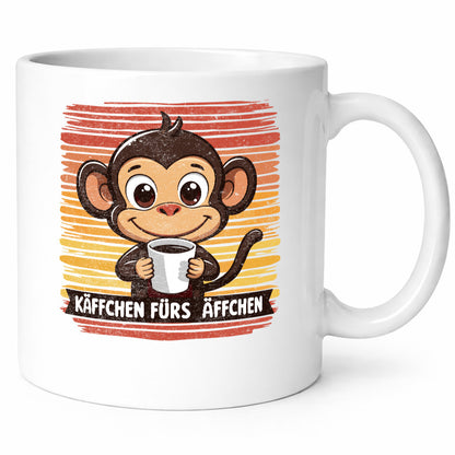 Käffchen fürs Äffchen | Kaffeetrinker Affe v2 lustiger Spruch Geschenk Humor
