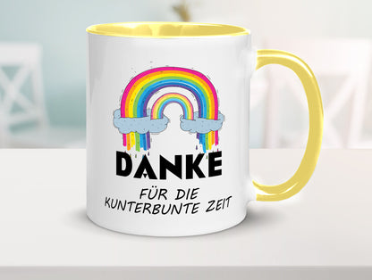 Danke für die Kunderbunte Zeit | Regenbogen lustiger Spruch Geschenk Humor
