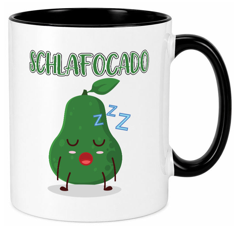 Schlafocado | Müde Avocado ich will noch Schlafen lustiger Spruch Geschenk Tasse