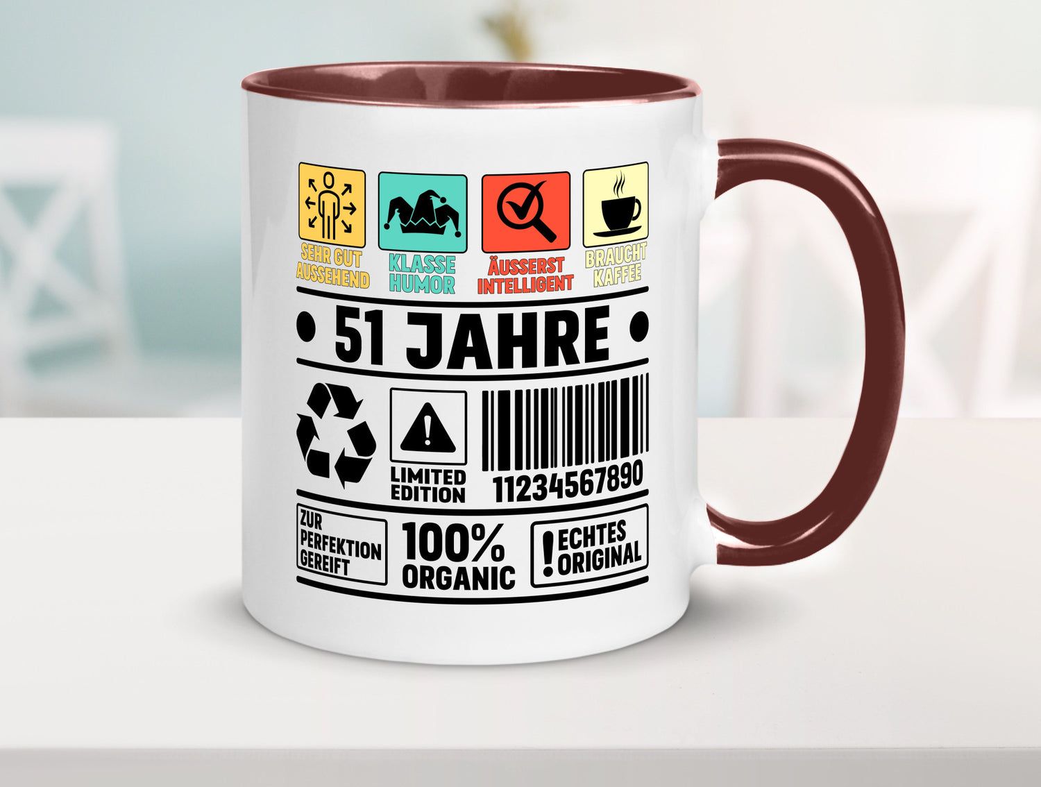 51. Geburtstag | 51 Jahre Humor Limited Edition Geschenkidee Tasse