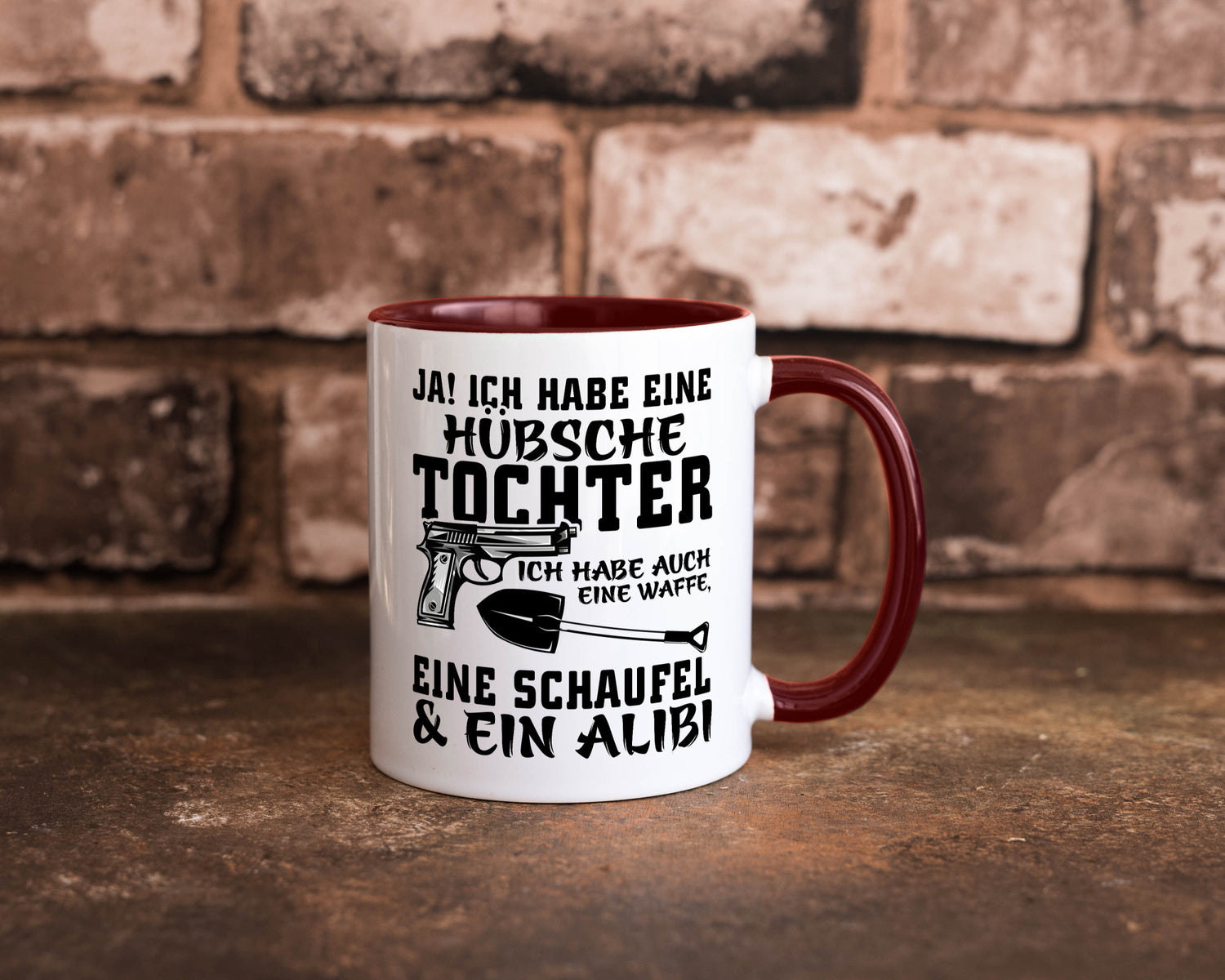 Hübsche Tochter Geschenk Familie Geschenkidee lustiger Spruch Tasse